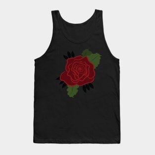 Single Thorny Rose Tank Top